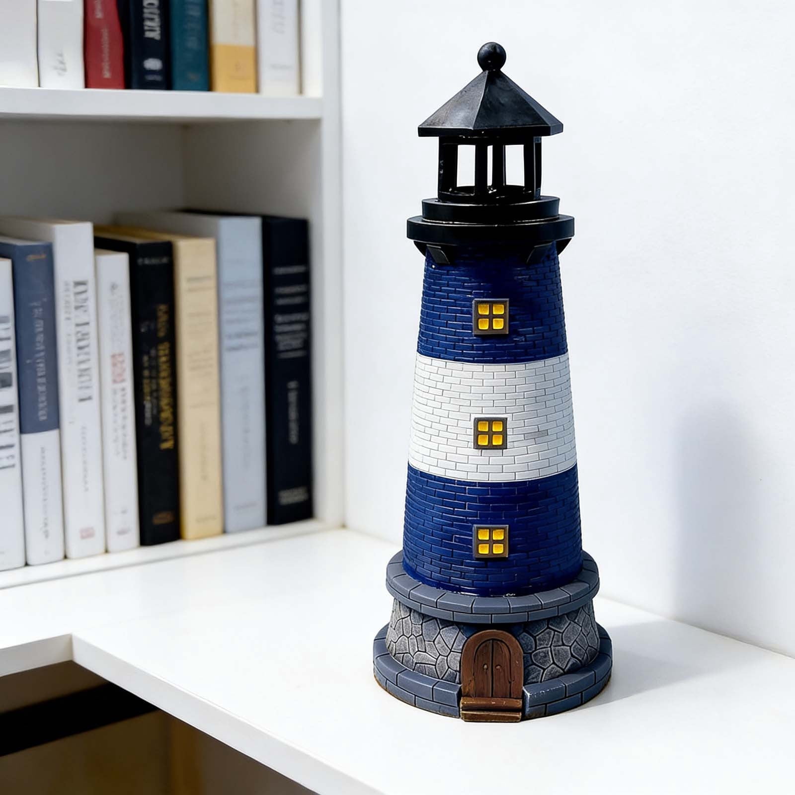 Solar powered lighthouse decoration,Outdoor garden light tower,Solar light for yard decor,Lawn ornament with LED lights,Weather resistant solar lamp,Automatic dusk to dawn solar light