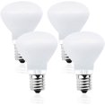 thumbnail image 1 of shiyou-LED R14 Mini-Reflector Floodlight - 4W R14 E17 Intermediate Base LED Light Bulb (40W Incandescent Equivalent) for Cabinet Light, Reading Lamp, Desk Lamp, Warm White 2700K (4-Pack), 1 of 4