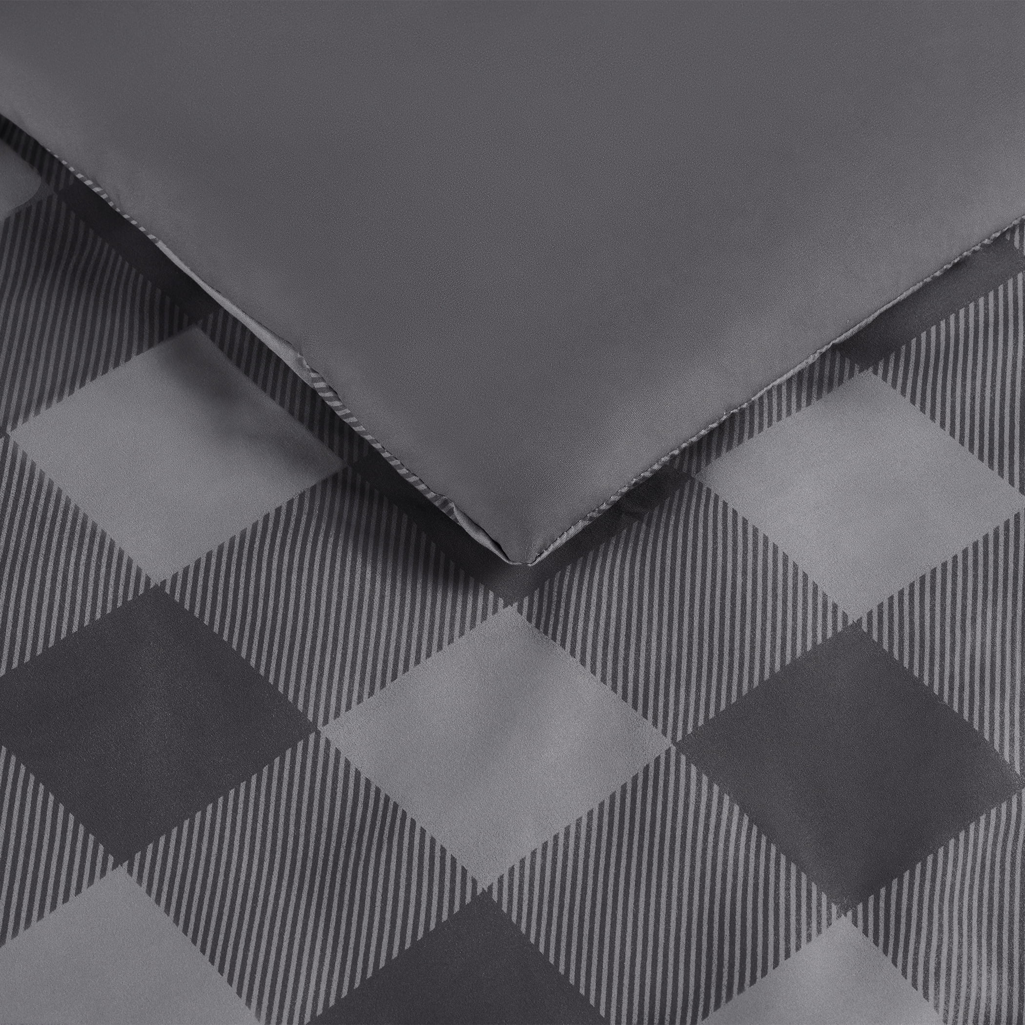 Serta Simply Clean Alex Buffalo Check Plaid 7-Piece Bedding Set, King