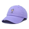 thumbnail image 5 of Dalix Spritz Cocktail Embroidered Cap Cotton Baseball Cute Cool Dad Hat Womens in Lavender, 5 of 5