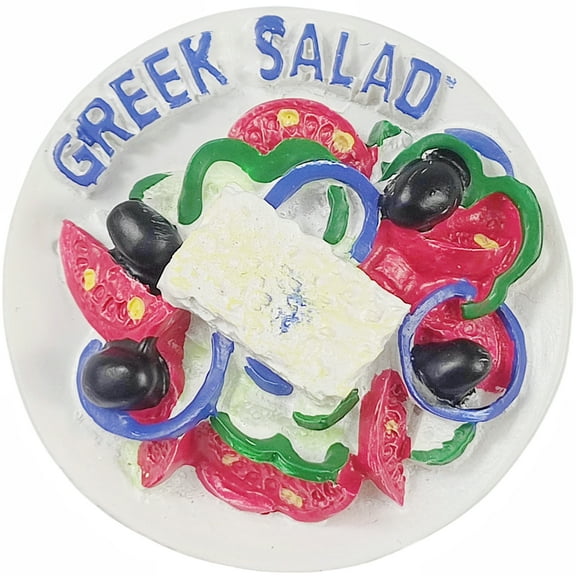 Greece 3D Salad Fridge Magnet Souvenir Gift,Resin Handmade Salad Refrigerator Magnet Home Decoration Collection