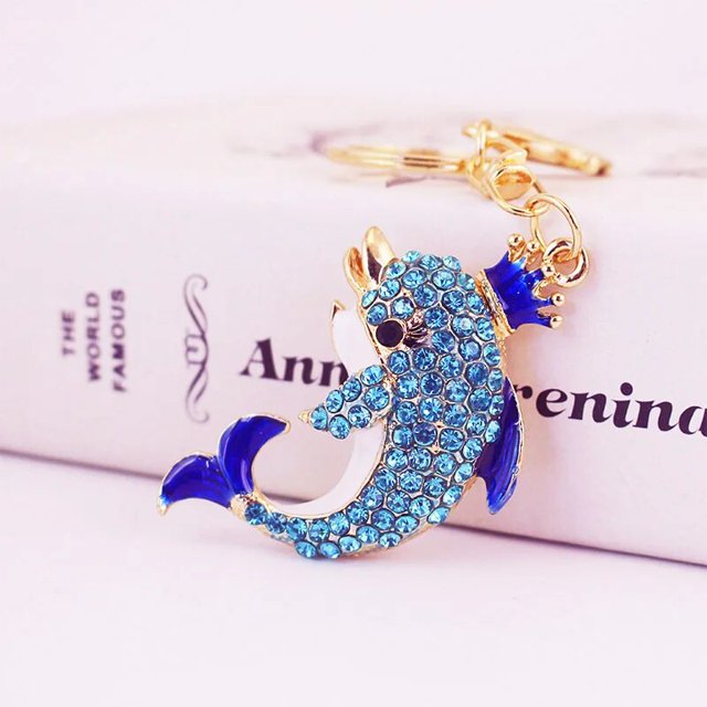 LLavero de moda de estilo marino de dibujos animados encantador, llavero de tortuga, pez, Delfín, bolso de mano, colgante de coche, regalo