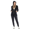thumbnail image 3 of White Mark Women's 2 Piece Rhinestone Velour Tracksuit Set, 3 of 6