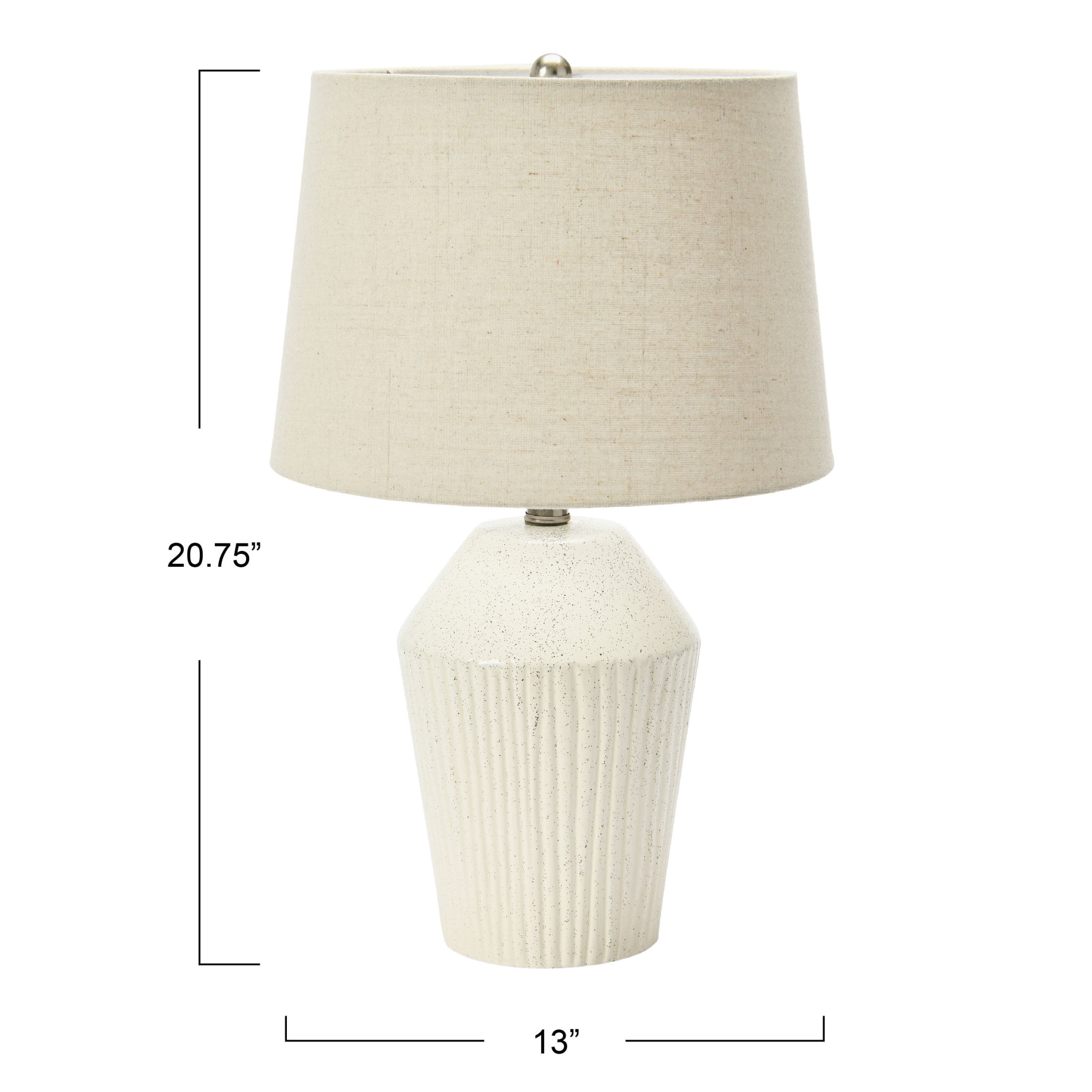 Creative Co-Op 13" Round Stoneware Desk Lamp