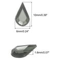 thumbnail image 2 of 50PCS Flat Back Acrylic Teardrop Gems 6x10mm Artificial Rhinestones DIY Crafts Bead Jewelry Making Gray, 2 of 6