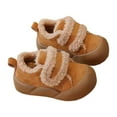 thumbnail image 4 of FYEGRE Quilted Winter Boots For Girls Lined With Thick Platform Sole Outdoor Wear Comfortable And Warm Footwear For Cold Weather Coffee 2-2.5 Years, 4 of 8