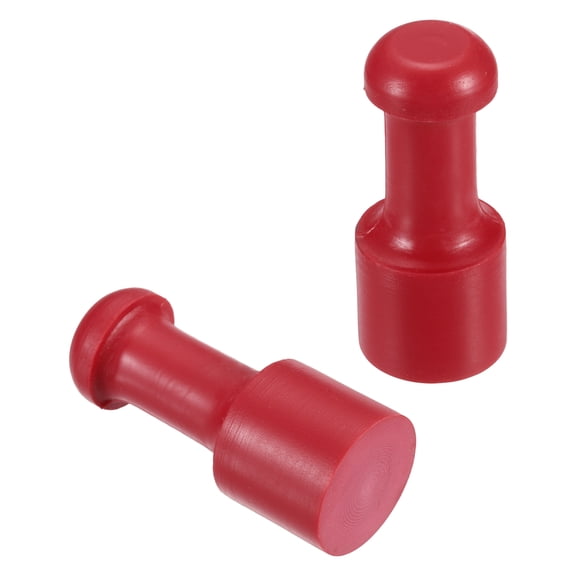 Uxcell 20mm Stamp Rubber Round Handle, 2 Pcs Rubber Stamp Mounts Drawer Pulls for Stamp Carving Making DIY Crafting Scrapbooking, Red