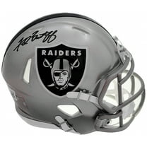 Fred Biletnikoff Autographed Oakland Raiders Flash Gray Speed Mini Helmet Beckett BAS Witness 208233