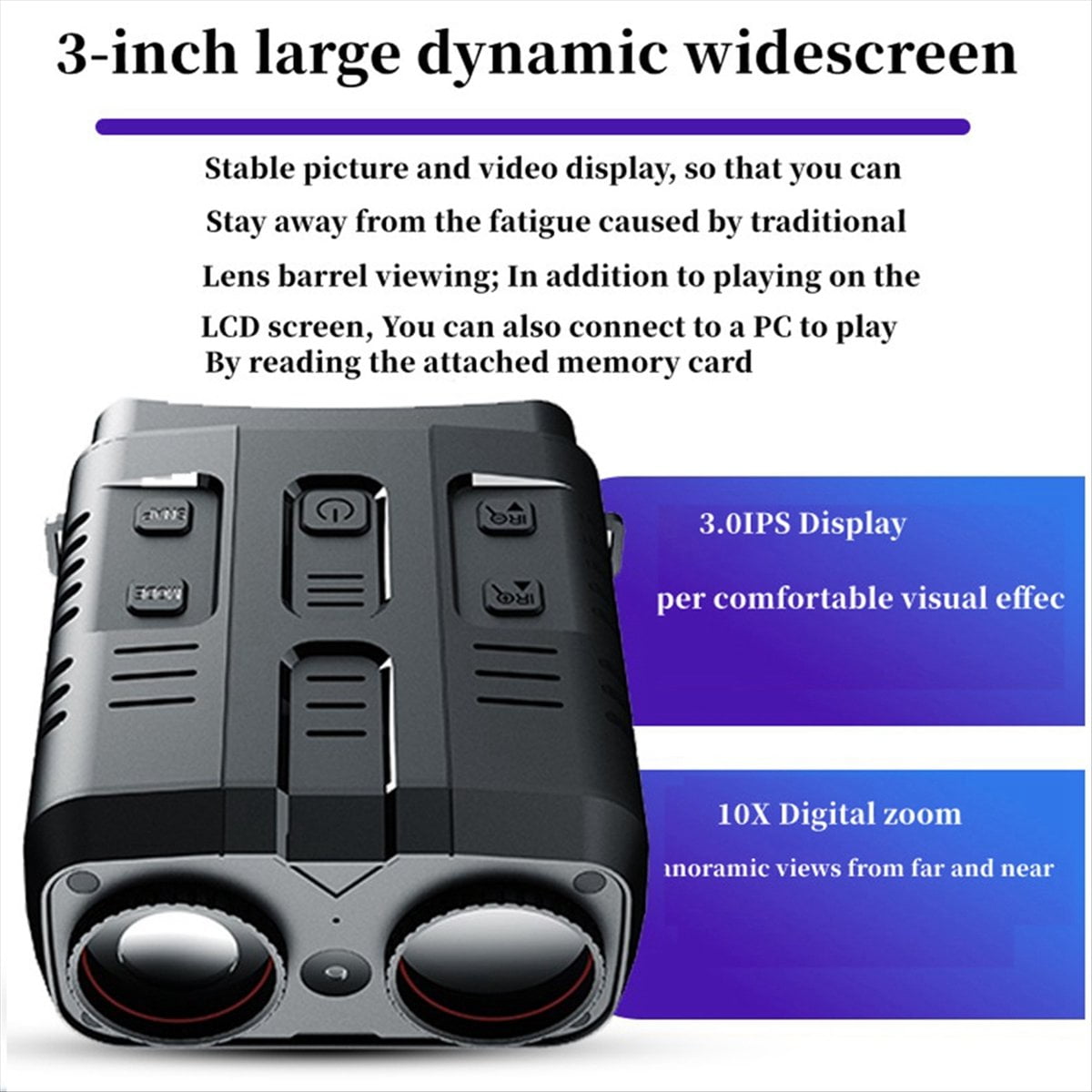 N009 4K HD Binoculars Night Vision Infrared 2160P HD Outdoor Camping Hunting Night Vision Goggle Day Night Dual Use 800M