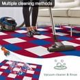 thumbnail image 5 of 4th of July Outdoor Rug 5x8 Ft - Reversible Patio Rug Outdoor Camping Rugs, Independence Day Red Blue White Plaid Checkered Indoor Outdoor Area Rugs, Non-Slip Outdoor Carpet Runner for Deck/Porch, 5 of 8