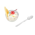 thumbnail image 5 of Restaurantware-Moderna 5.5 Inch Disposable Spoons, 250 Recyclable Small Dessert Spoons - Crack-Resistant, For All Types Of Meals, Silver Plastic Plastic Spoons,, 5 of 11