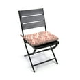 thumbnail image 2 of Jordan Manufacturing 16" x 16" Tinker Suntan Coral Ikat Square Outdoor Chair Pad Seat Cushion with Ties (2 Pack), 2 of 10