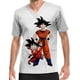 thumbnail image 4 of Blusa médica con cuello en V y estampado de Son Goku de Dragon Ball, uniforme de trabajo para hombres, ropa de enfermería duradera para centros de enfermería para niños, 4 of 5