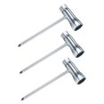 thumbnail image 1 of Uxcell 3-Pack Llave de Motosierra Scrench 13mm por 19mm Combinación de Destornillador y Llave de Acero 1.4mm Destornillador Torx Llave T Tono Plateado, 1 of 1