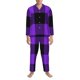 thumbnail image 3 of Fotbe Purple Buffalo Plaid Pijama de Hombre con Estampado de Manga Larga, Conjunto de 2 Piezas, Ropa de Dormir Suave y Cómoda con Bolsillos-XX-Large, 3 of 7