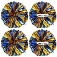 thumbnail image 1 of Pompones metálicos de Uxcell para animación, con anillos de mango, ideales para deportes de equipo y baile, en azul y dorado., 1 of 1