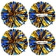 thumbnail image 1 of Pompones metálicos de Uxcell para animación, con anillos de mango, ideales para deportes de equipo y baile, en azul y dorado., 1 of 1