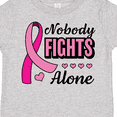 thumbnail image 4 of Inktastic Breast Cancer Awareness Nobody Fights Alone Pink Ribbon Boys or Girls Toddler T-Shirt, 4 of 5