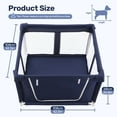 thumbnail image 3 of Puppy Playpen Indoor, DOMIPET 42.5x42.5x26.8 Inches Dog Play Pen with Gate, Portable Pet Exercise Pen, Anti-Tipping Enclosure with Zipper Door, 3 of 8