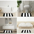 thumbnail image 7 of PiccoCasa Microfiber Striped Bathroom Rugs Non Slip Black&White 17"x24", 7 of 7