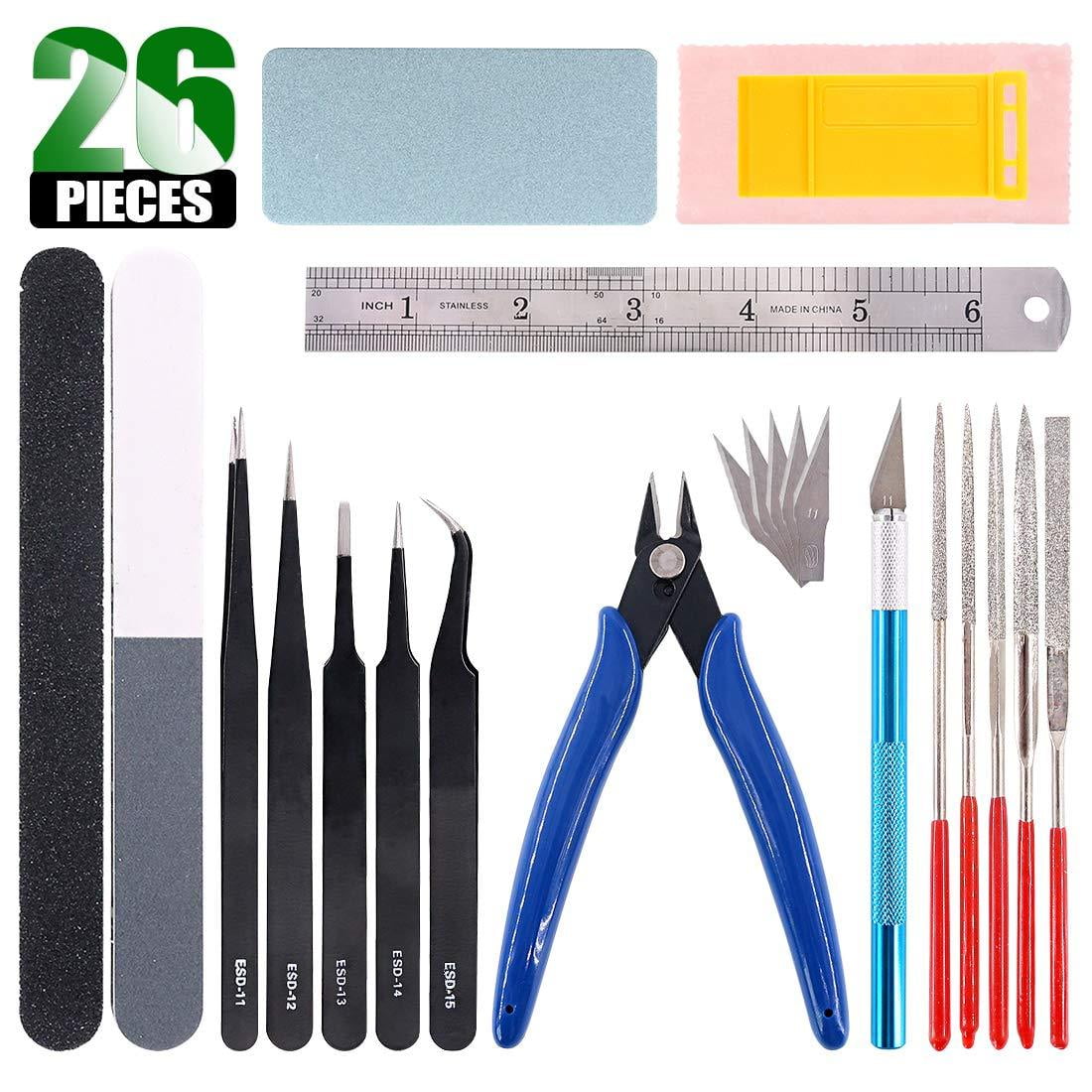 Keadic 26Pieces Professional Gundam Modeler Basic Tools Craft Set