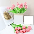 thumbnail image 3 of 10 piezas de flores artificiales de tulipán para casa, oficina, fiesta, rama de flores falsas realistas, centro de mesa, decoración, Día de la Madre, San Valentín, regalo de Pascua, 3 of 8
