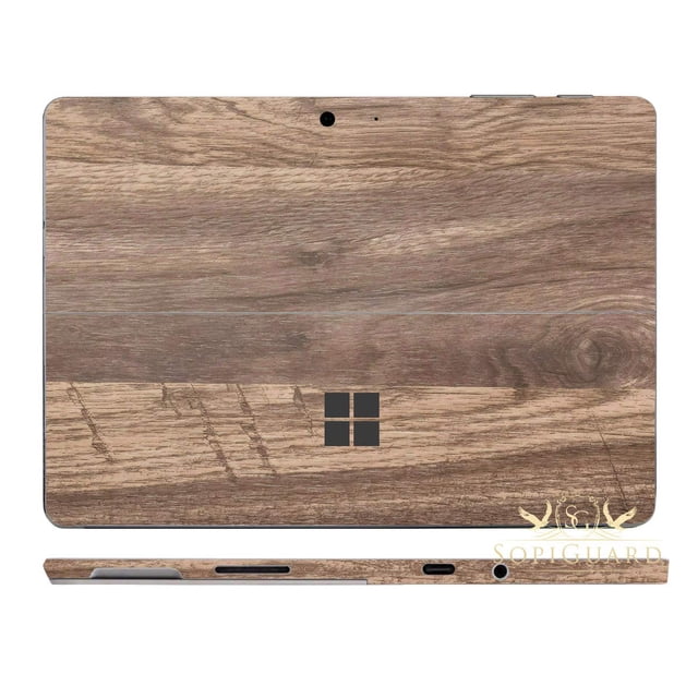 SopiGuard Oak Wood Precision Edge-to-Edge Coverage Vinyl Sticker Skin for Microsoft Surface Go
