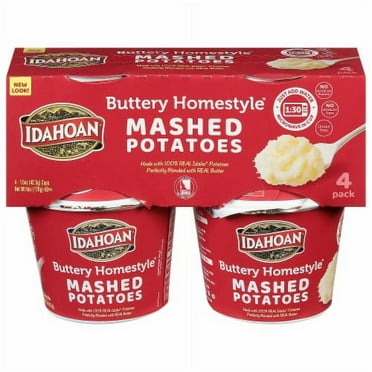 Idahoan Buttery Homestyle Mashed Potatoes Cups - 4 ct Package May Vary