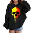 thumbnail image 2 of bbymog Girls Fashion Funny Skull Hoodies Boys Halloween Long Sleeve Hoodie Sweatshirt Casual Kids Clothing Black B 7 Years, 2 of 10