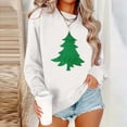 thumbnail image 2 of AherBiu Crewneck Sweatshirt for Women Christmas Tree Graphic Long Sleeve Tops Pullover Oversized Sweatshirts, 2 of 4