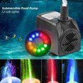 thumbnail image 2 of VALINK Submersible Water Pump with 12 LED Lights for Fountain Pool Garden Pond, 2 of 7