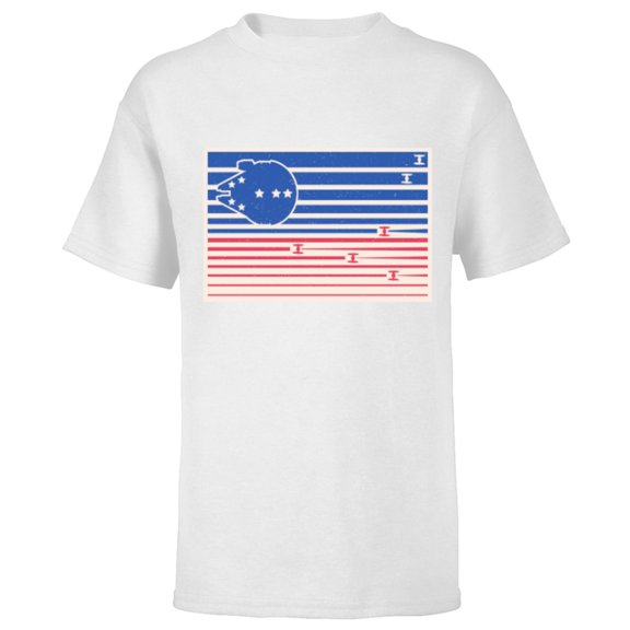 Star Wars Stars and Stripes July 4th - Short Sleeve T-Shirt for Kids - Customized-White
