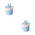 thumbnail image 4 of Bewildely Artículos de tocador para limpiar la cara Espuma de burbujas para la piel Espuma de látigo Copa de espuma Botella de espuma de Celeste y Blanco 2piezas, 4 of 6