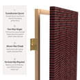 thumbnail image 4 of Red Lantern 6 ft. Tall Woven Fiber Folding Screen - Red and Black - 5 Panel, 4 of 6
