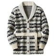 thumbnail image 2 of Aloohaidyvio Mens Shawl Neck Cardigan Sweater Cable Knit Buttons Closure with Pockets Winter Jacket Outerwear, 2 of 6