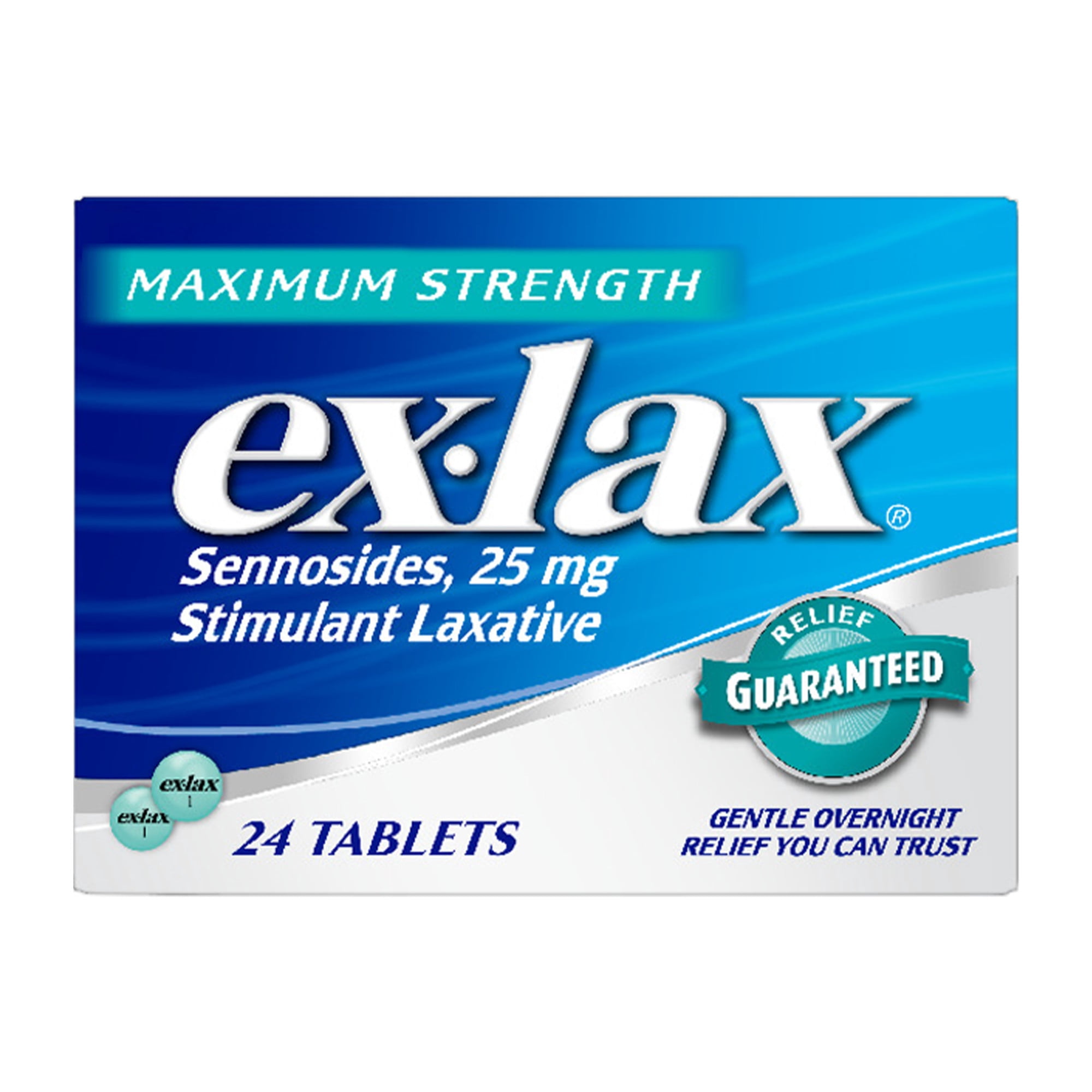 Ex-Lax Maximum Strength Stimulant Laxative Constipation Relief Pills for Occasional Constipation - 24 Count