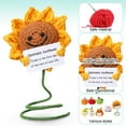 thumbnail image 3 of 18 Pcs Positive Crochet Animal Fruit Sunflower Emotional Dolls Bulk Encouragement Emotional Knitted Gifts with Positive Words for Friends Coworker Decorations for Home Office, 3 of 7