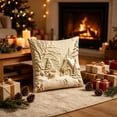 thumbnail image 4 of KFUIRDE Christmas-Printed Cushion Cover 18x18in, 3D Printed Sofa Pillow with Festive Christmas Theme, Decorative Cushion Case for Couch Living Room, Xmas Holiday Home Decor B, 4 of 5