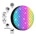 thumbnail image 5 of Gaeub Rainbow Scales2 14-17in Tire Cover, Spare Tire Cover, for Camper Caravan, Trailer, Car, Truck, SUV, Jeep - 16 inch, 5 of 9