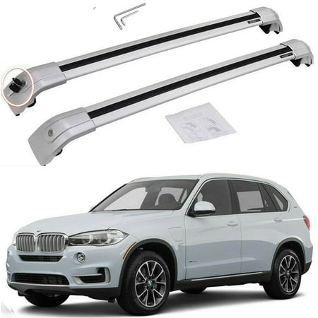 NIXFACE Silver Cross bar for BMW X5 2014-2018 Roof Rack Rail luggage cargo carrier