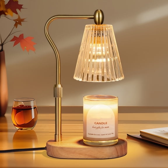 WUEAOA Candle Warmer Lamp with Timer Dimmable,Adjustable Height Mom Scented Wax Melt Warmer Light, Christmas Birthday Gift,Bedroom Home Dec,Rose Gold