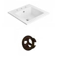 thumbnail image 1 of American Imaginations 30-in. W 1 Hole Ceramic Top Set In White Color - Overflow Drain Incl. AI-21009, 1 of 1