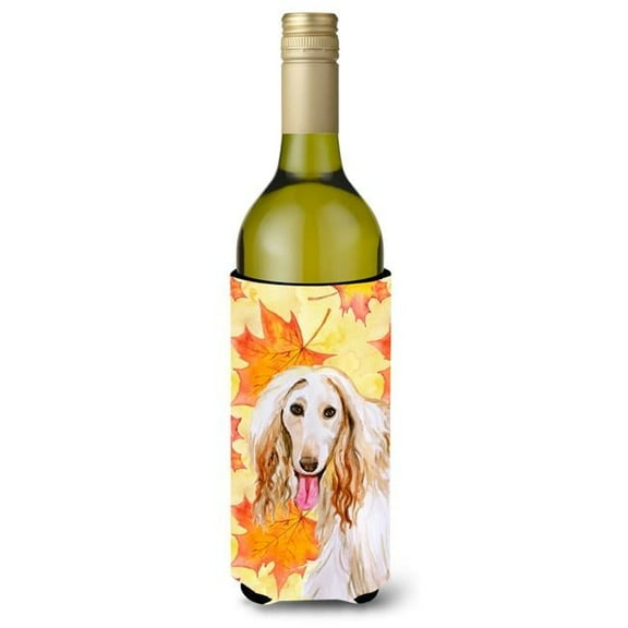 Afghan Hound Fall Wine Bottle Beverge Insulator Hugger