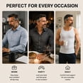 thumbnail image 3 of Men's Compression Shirt Stretch Tank Top Undershirt Abdomen Workout Vest, White, AK5315, 3 of 7