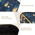 thumbnail image 5 of FORMRS Makeup Bag Travel Cosmetic Organizer for Women Fold Flat Zipper Pouch with Handle, Blue Fireflies Pattern, 5 of 8