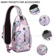 thumbnail image 3 of Colorful Floral Butterfly Sling Backpack – Artistic Aesthetic Shoulder Purse for Women – Cute Bag Gift for Butterfly Lovers and Butterfly Pattern Fans, 3 of 6
