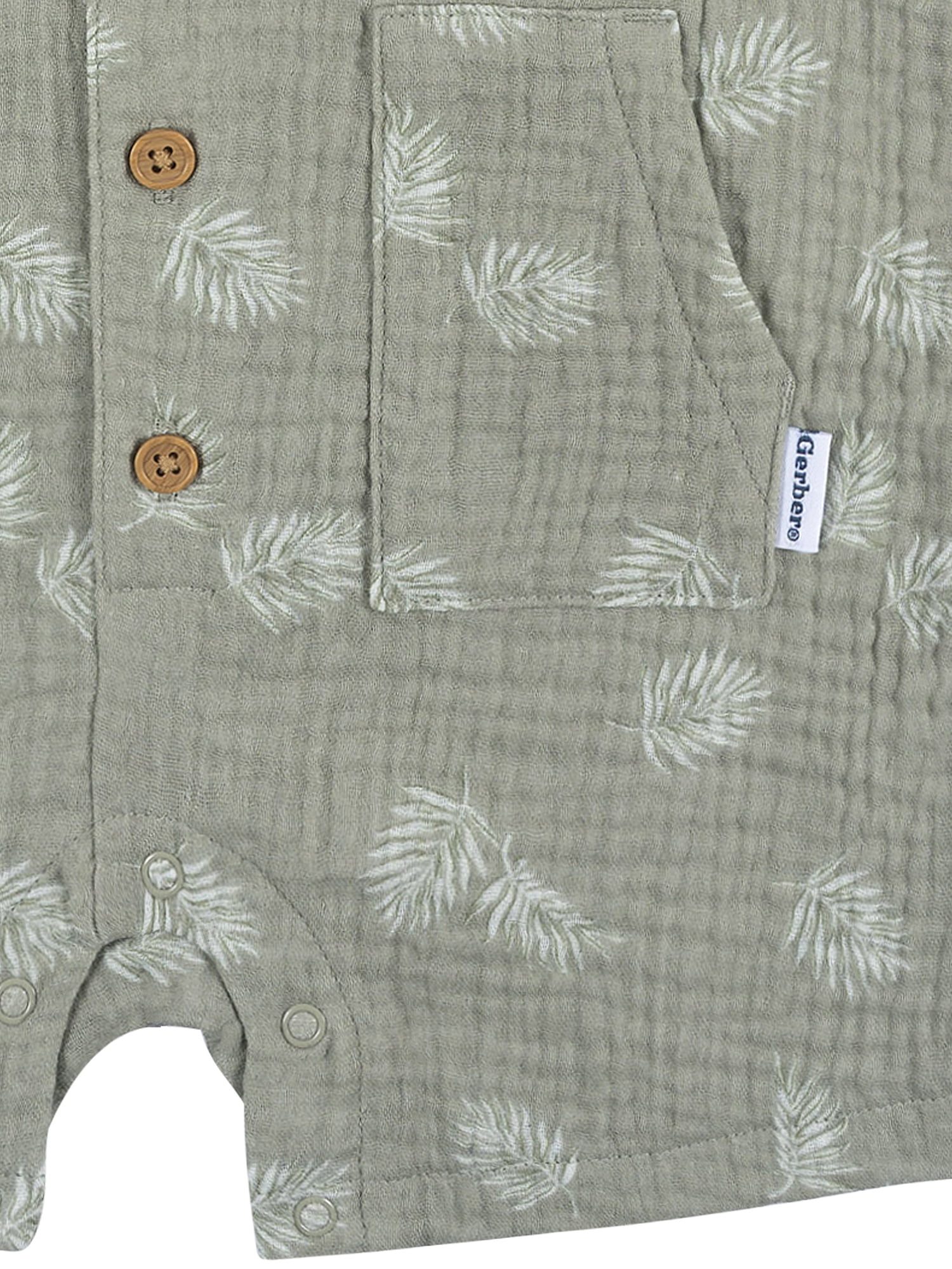 Gerber Baby Boy Short Sleeve Hooded Romper, Sizes Newborn - 24 Months