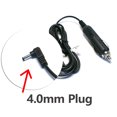 thumbnail image 3 of EDO Tech DC Car Charger Adapter Cable Cord for Sylvania Philips Naviskauto Portable DVD Blu-Ray Player (6.5 ft Long), 3 of 5