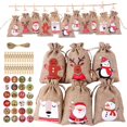 thumbnail image 2 of Conjunto de bolsa de regalo para Calendario de Adviento, Set de 24 unids/set DIY para Navidad, Papá Noel, muñeco de Navidad, regalo para niños, 2 of 4