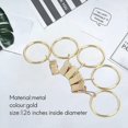 thumbnail image 5 of 40 anillos de cortina con clips, ganchos resistentes para cortinas en soporte de barra de tensión, 1,26 pulgadas de oro interior, 5 of 5